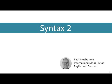 Syntax 2