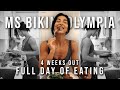 MS BIKINI OLYMPIA Ep 9 Full Day Of Eating 4 Weeks Out
