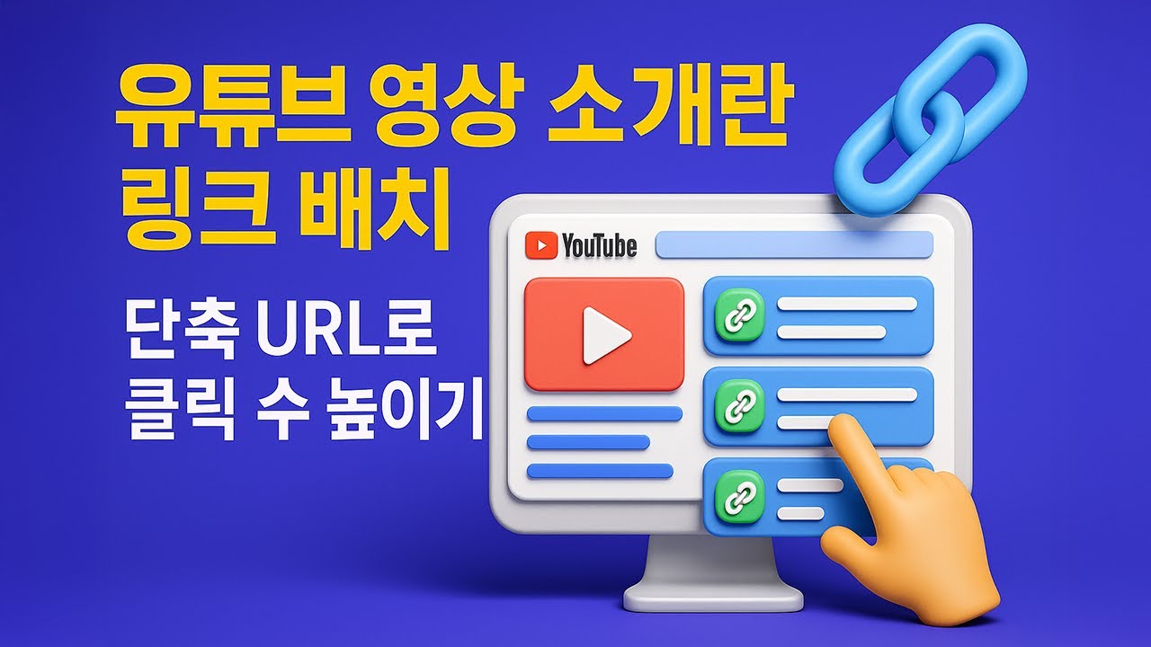 유튜브 영상 소개란 링크 배치 완전 정리 — 단축 URL로 클릭 수 높이는 실전 가이드