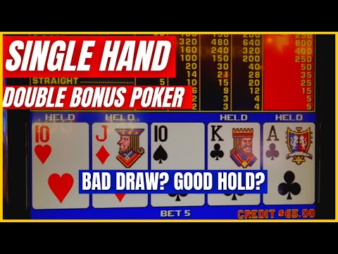 Single Hand Double Bonus Poker | Full Pay Video Poker Strategy Session
