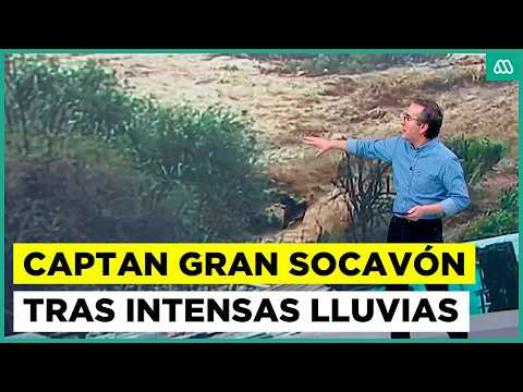 Captan gran socavón tras intensas lluvias en Atacama