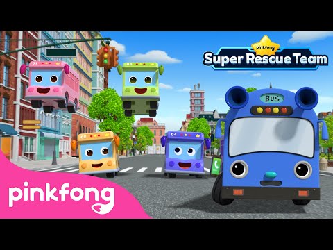 Five Little Naughty Buses Jumping on the Road