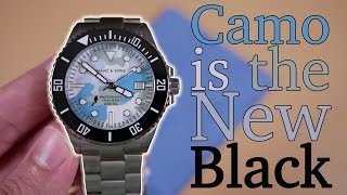 Marc &amp; Sons X Diver&#39;s Watches FB Group Camo Watch Review - Camouflage is Back in Fashion!