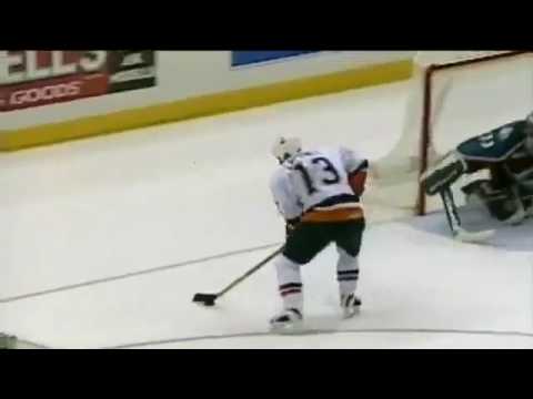 October 10 1999 Avalanche at Islanders Claude LaPointe undresses Patrick Roy and scores