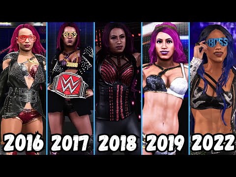 Evolution of Sasha Banks Entrance 2016 -2024 - WWE Games