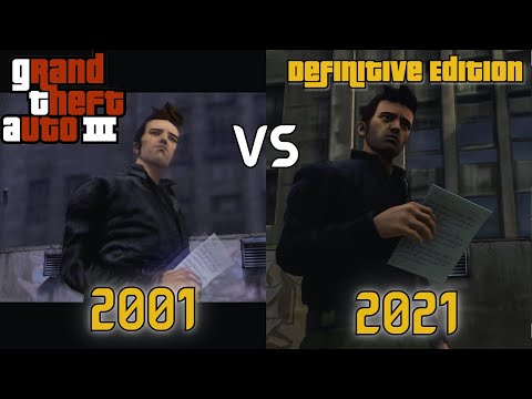 GTA 3 Definitive Edition 2021 vs GTA 3 2001 Comparison, First Missions, Graphics Comparison RTX3070