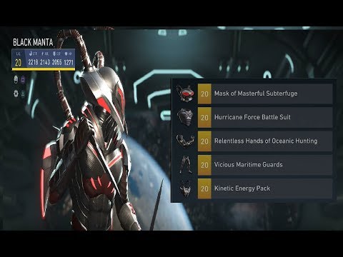 Injustice 2 Black Manta Full Epic Gear Loadout Gameplay #2