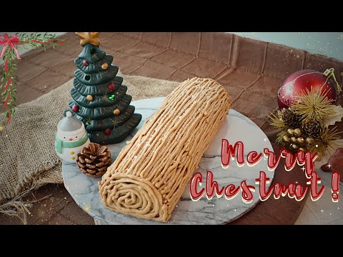 Chestnut Yule Log Bliss | Christmas ASMR Baking 2024