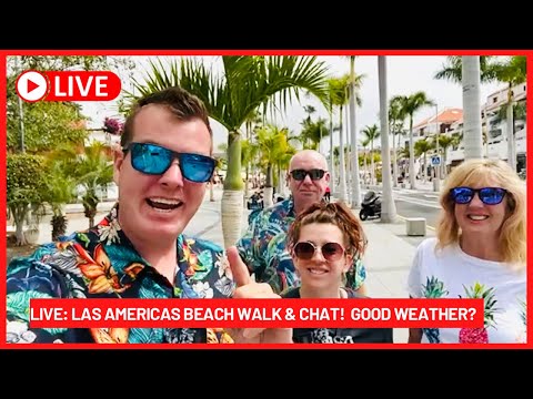 🔴LIVE: STRANGE WEATHER today in Tenerife! Las Americas Beach Walk! ☀️ 💨