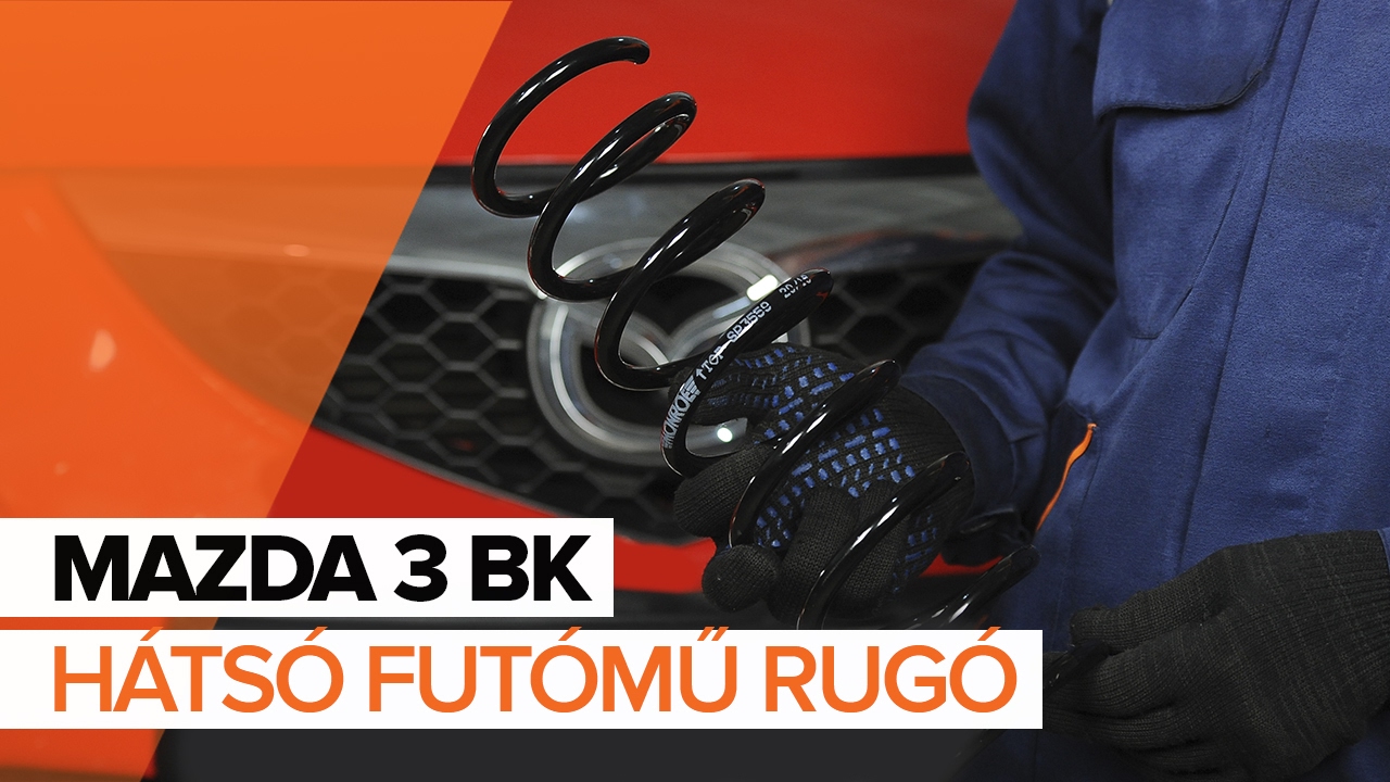 Hátsó futómű rugó-csere Mazda 3 BK gépkocsin – Útmutató