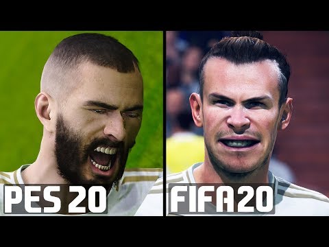 FIFA 20 vs PES 2020: Graphics, Facial Expressions, Player Animations, Celebrations Video