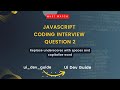 Replace underscores with space and capitalize word |  javascript coding interview questions 2023