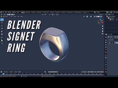 Jewelry Design | Modeling a Signet Ring in Blender [Tutorial]