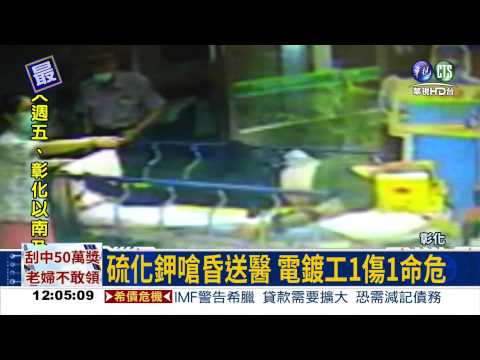吸入硫化鉀 2電鍍工嗆昏送醫