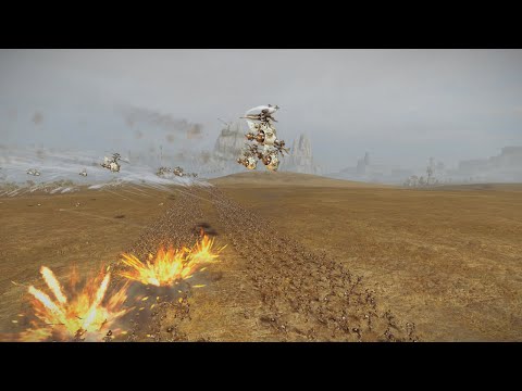 150 Gyrocopters VS 4500 Goblin Archers Warhammer Total War