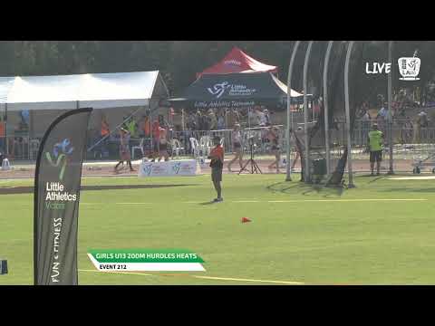 Girls U13 200m Hurdles Heat 2 - 2019 State Track and Field Championships // LAVicTV