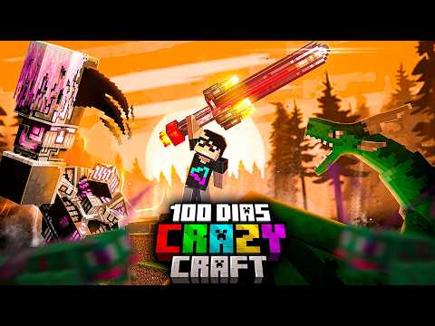 Sobrevivi MAIS 100 DIAS ZERANDO o CRAZY CRAFT no Minecraft - O FILME