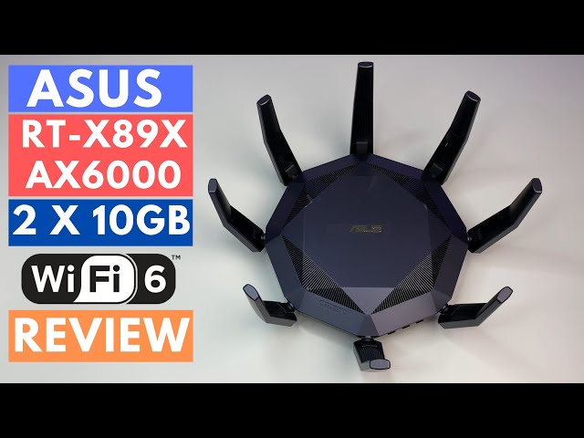 ASUS RT-AX89X (Gaming Router) Wifi AX6000 2 băng tần, router WiFi có thể mở rộng, Wifi 6 (802.11ax), AiMesh 360 WIFI Mesh, AiProtection Pro, OFDMA, Cổng 10G