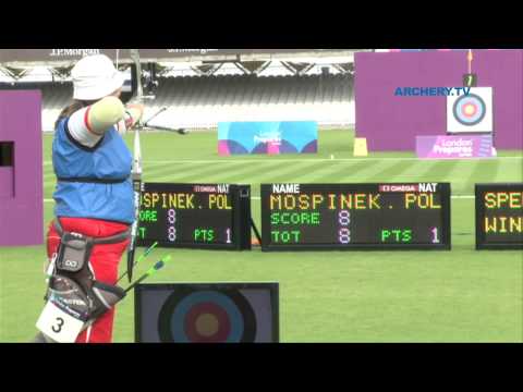 Justyna Mospinek v Carrie Wegh – recurve women’s quarterfinal | London 2012 Olympic Test Event