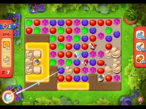 GardenScapes Level 2745 no boosters (14 moves)