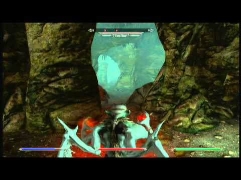 Skyrim- Vampire Lord Vs Pack of cave Bears