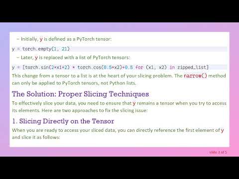 Mastering PyTorch Slicing: Avoiding Common narrow Errors