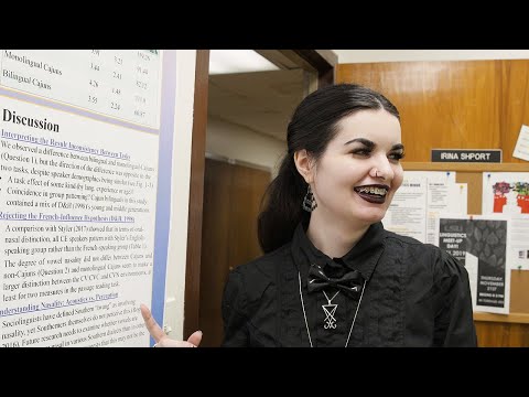 LSU Student Researching Cajun English