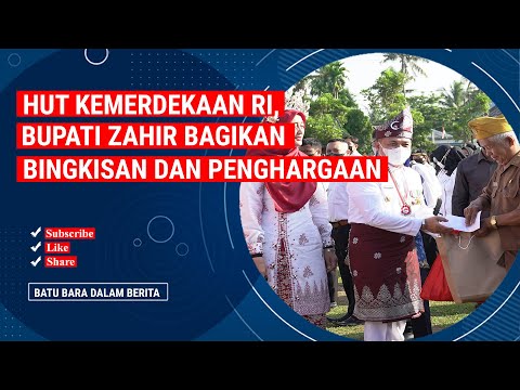 HUT KEMERDEKAAN RI, BUPATI ZAHIR BAGIKAN BINGKISAN DAN PENGHARGAAN