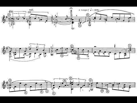 Heitor Villa-Lobos - Melodia Sentimental for Guitar [Score-Video]