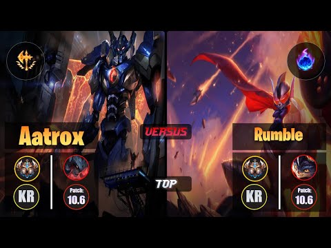Challenger AATROX [Conqueror] (Top) VS  RUMBLE - Challenger KR Patch 10.6