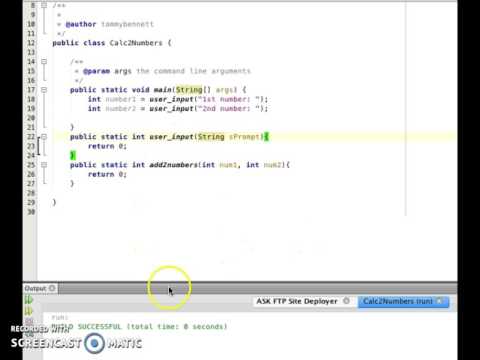 Reading Java Code Program 2 Calc2numbers Part 1