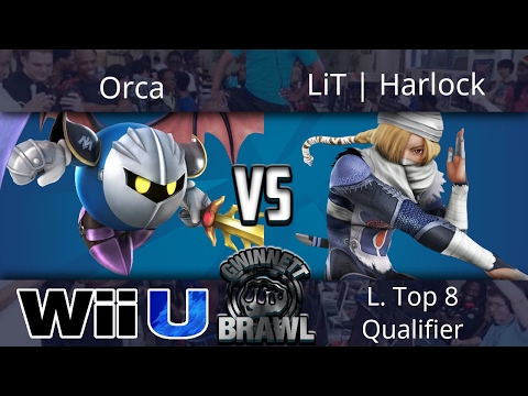 Gwinnett Brawl may 2017 - Orca (Metaknight) vs LiT | Harlock (Sheik) - Smash 4 L. Top 8 Qualifier