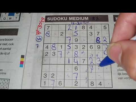 Fundamental Skills. (#3049) Medium Sudoku puzzle. 07-05-2021