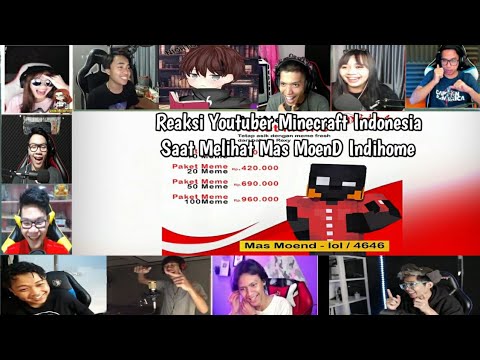 Nyok2010 - Indonesian Minecraft YouTuber's Reaction When MoenD Ind1home Appears on YouTube Rewind Minecraft 2020
