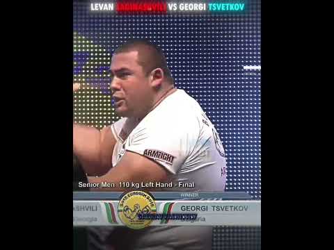 Levan Saginashvili easily defeated Georgi Tsvetkov 🦾🔥 #armwrestling #shortsvideo #motivation