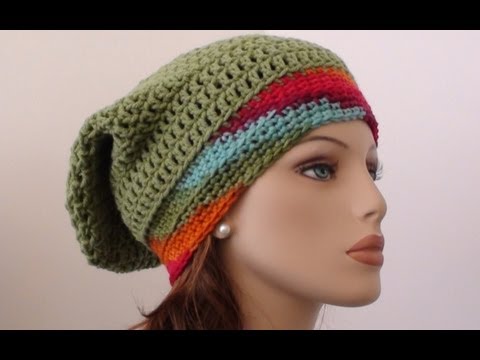 Crochet Slouchy Beanie Tutorial | Easy Level | How to Crochet