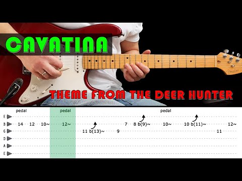 CAVATINA (Theme from The Deerhunter) - Guitar lesson with tabs - The Shadows
