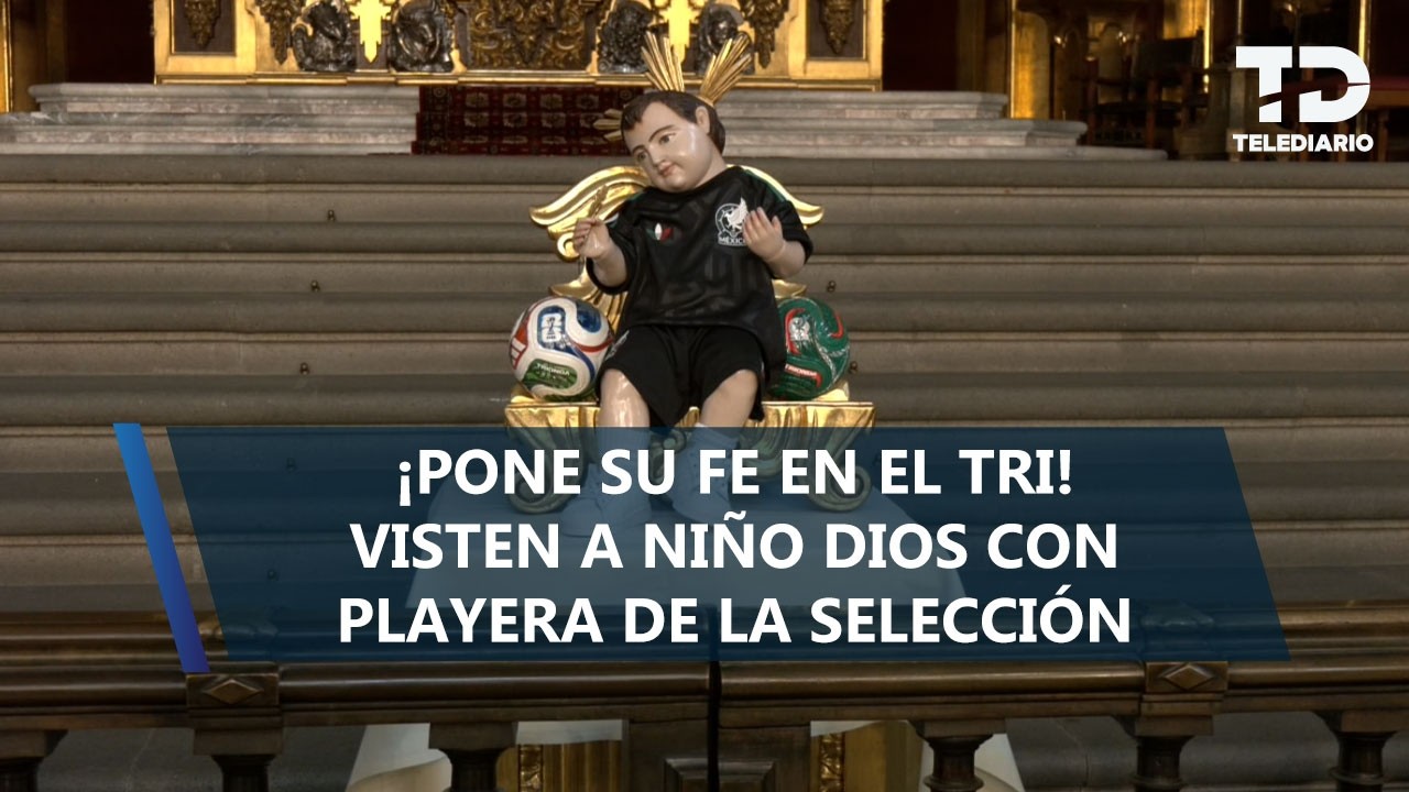 El "Niño Futbolista" regresa a la Catedral Metropolitana con la playera de la Selección