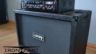 Video thumbnail for Laney Iron Heart IRT Studio + IRT 212 Demo Ibanez 7 String by Riffs And Chugs TV