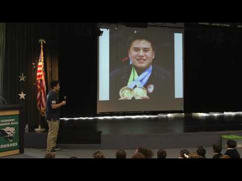 Flag Salute - Olympian Phillip Chew (Fairmont Anaheim Hills Campus)