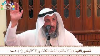 65 - تفسير الآية ( فإذا انشقت السماء فكانت وردة كالدهان ) - عثمان الخميس