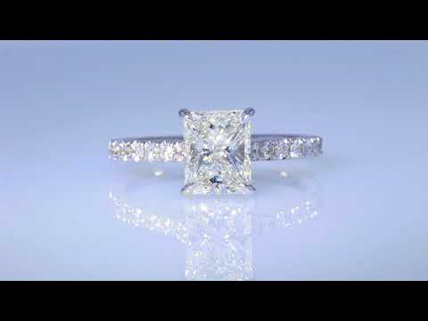 2.05CT Colorless Elongated Radiant Diamond Hidden Halo Engagement Ring GIA  Cert/Appr $25K $9250