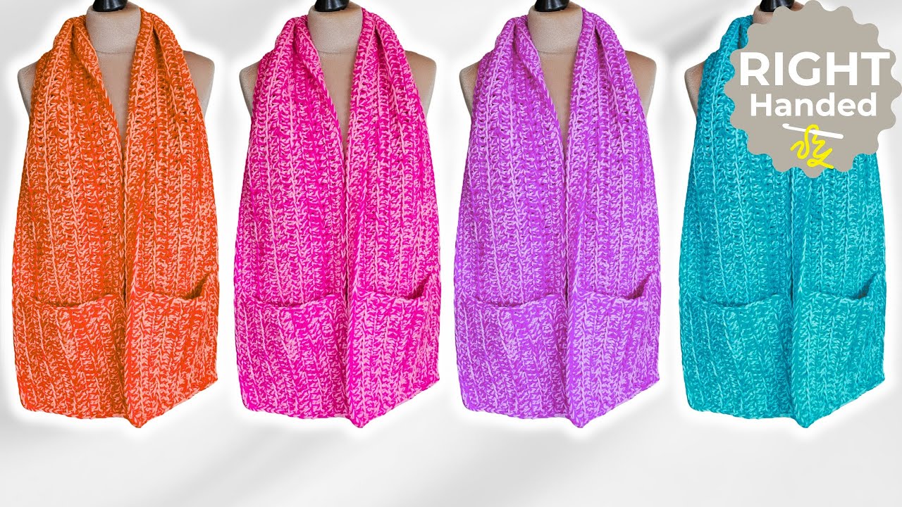 Super Easy Pocket Scarf for Beginners – Perfect First Project!