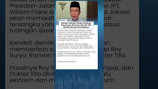 Terungkap! Alasan Jokowi Tetap Polisikan Roy Suryo, Rismon, dan Dokter Tifa Meski Lainnya Dimaafkan