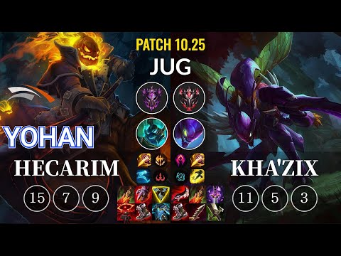 HLE yoHan Hecarim vs Kha'Zix Jungle - KR Patch 10.25