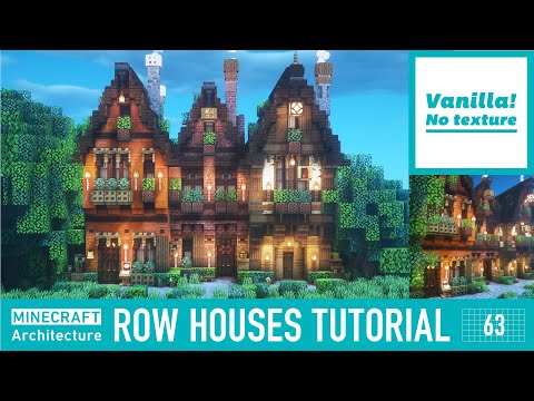 [Minecraft tutorial] Real architect's building base in Minecraft / Row houses #63