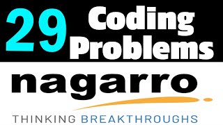 29 Nagarro Coding Problems | NAGARRO CODING ROUND | MyCodeShala