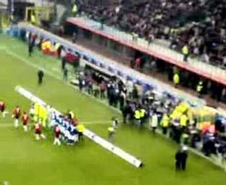 inter - milan 23 dicembre - intro e strette di mano