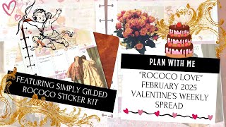 Plan With Me! Rococo Love Mixed Media Spread for Valentine's Day
