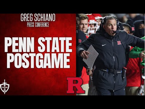 Greg Schiano Penn State Postgame Press Conference - Rutgers Scarlet Knights Football